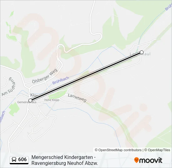606 Bus Line Map