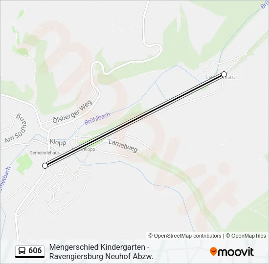 606 Bus Line Map