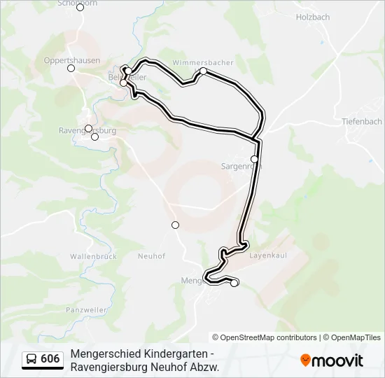 606 Bus Line Map