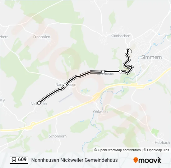 609 Bus Line Map