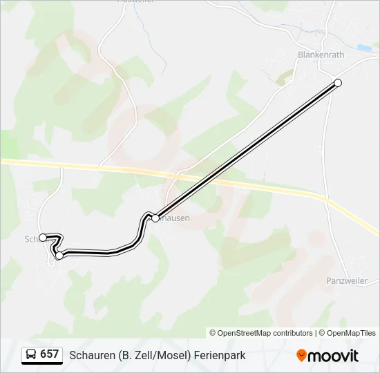 657 Bus Line Map
