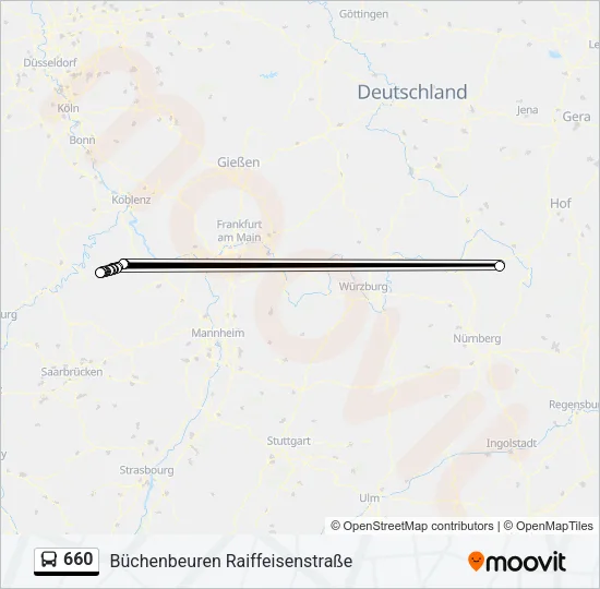 660 Bus Line Map
