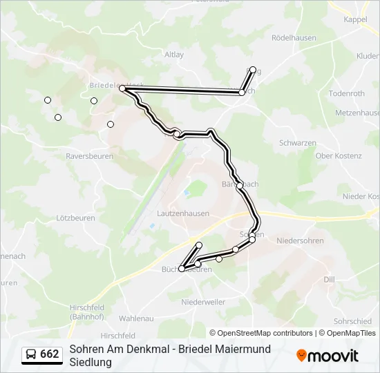 662 Bus Line Map