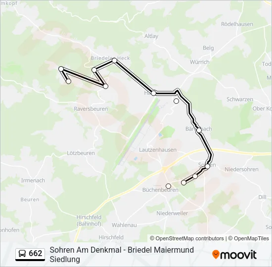 662 Bus Line Map