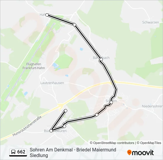 662 Bus Line Map