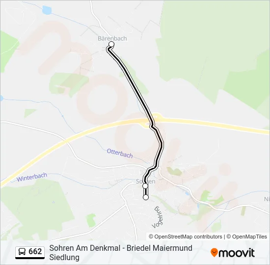662 Bus Line Map