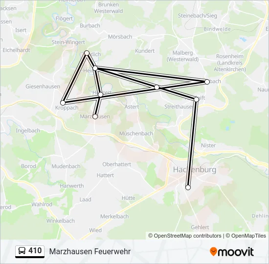 410 Bus Line Map
