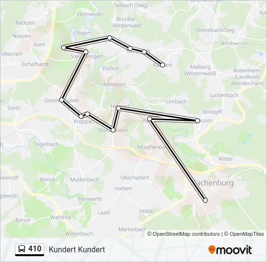 410 Bus Line Map