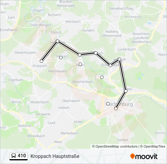 410 Bus Line Map