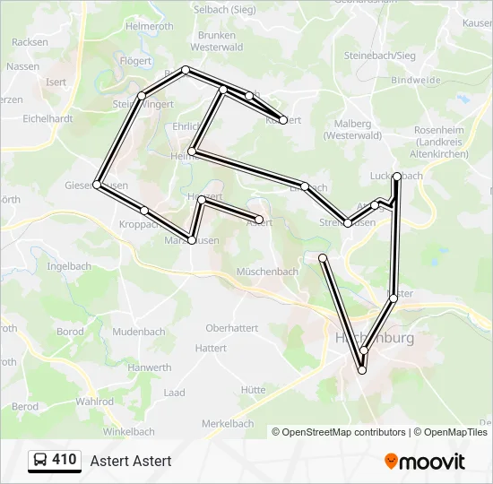 410 Bus Line Map