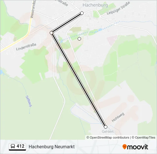 412 Bus Line Map