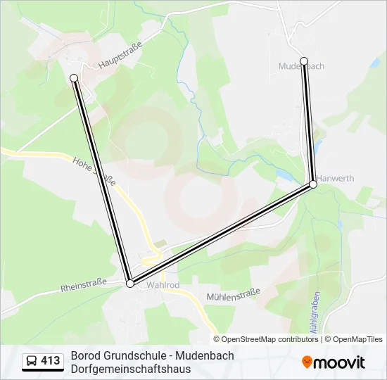 413 Bus Line Map
