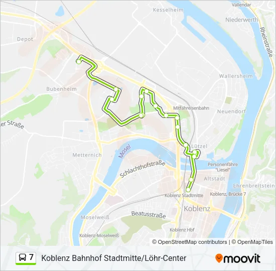 7 Bus Line Map