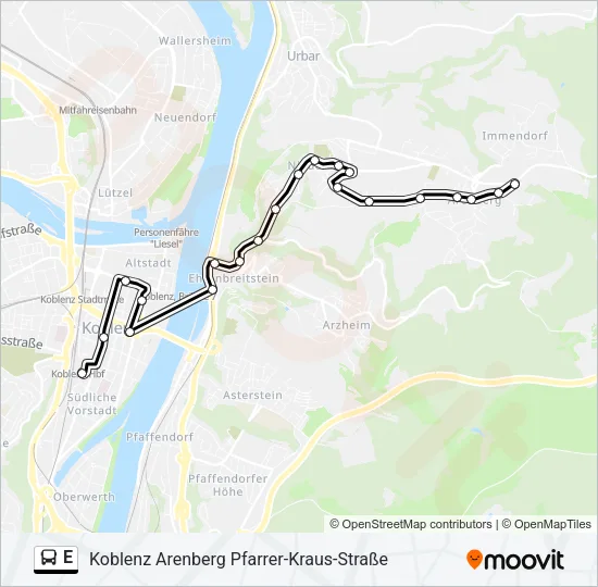 E Bus Line Map