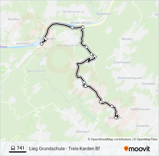 741 Bus Line Map