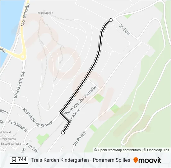 744 Bus Line Map