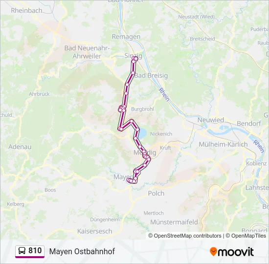 810 Bus Line Map