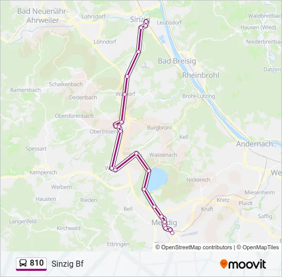 810 Bus Line Map