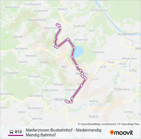 810 Bus Line Map