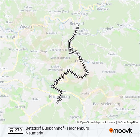 270 Bus Line Map