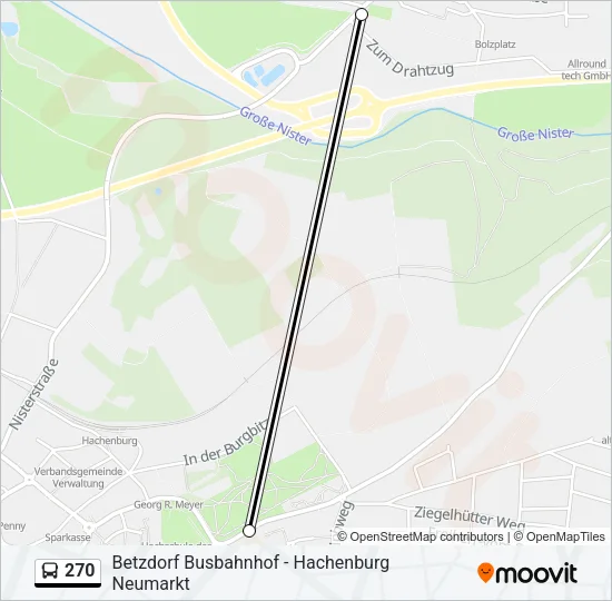 270 Bus Line Map