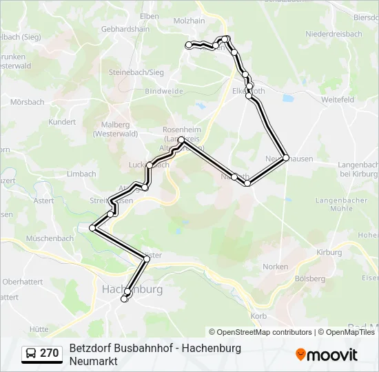 270 Bus Line Map