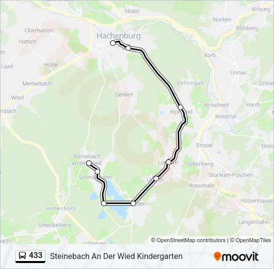 433 Bus Line Map