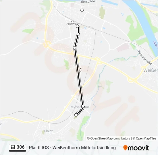 306 Bus Line Map