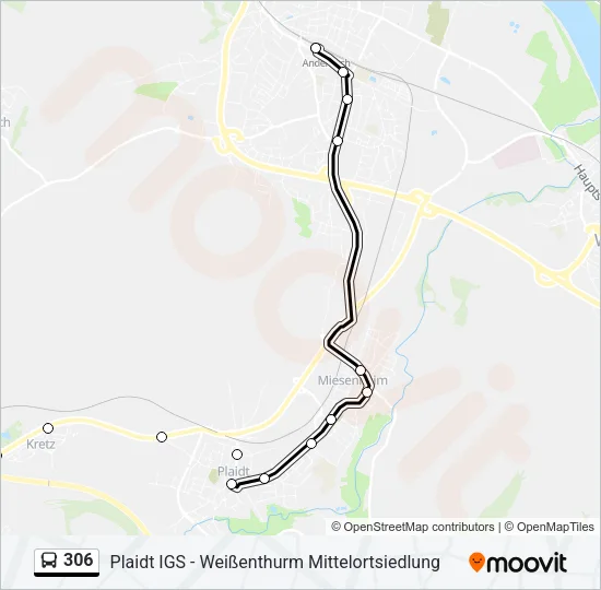 306 Bus Line Map