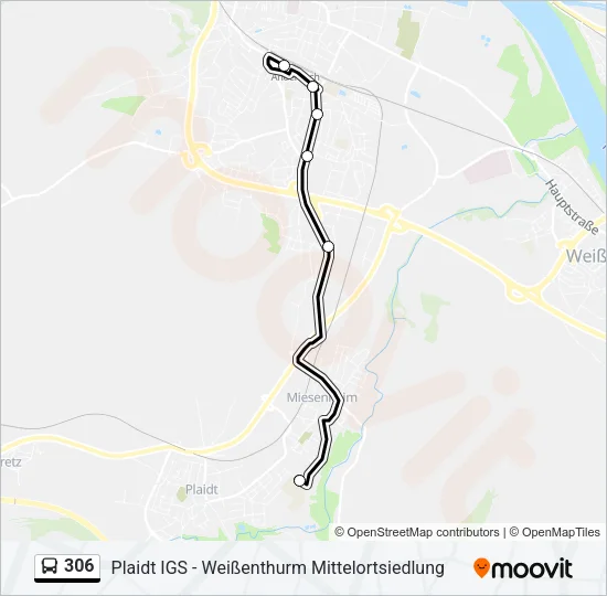 306 Bus Line Map