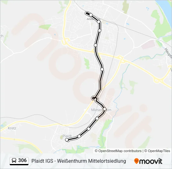 306 Bus Line Map