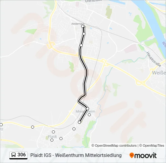 306 Bus Line Map