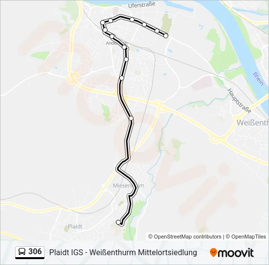 306 Bus Line Map