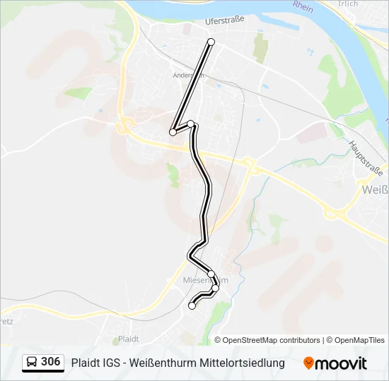 306 Bus Line Map