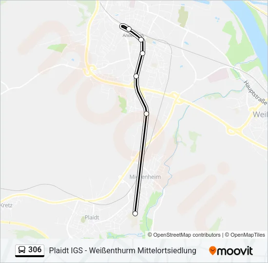 306 Bus Line Map