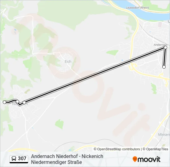307 Bus Line Map
