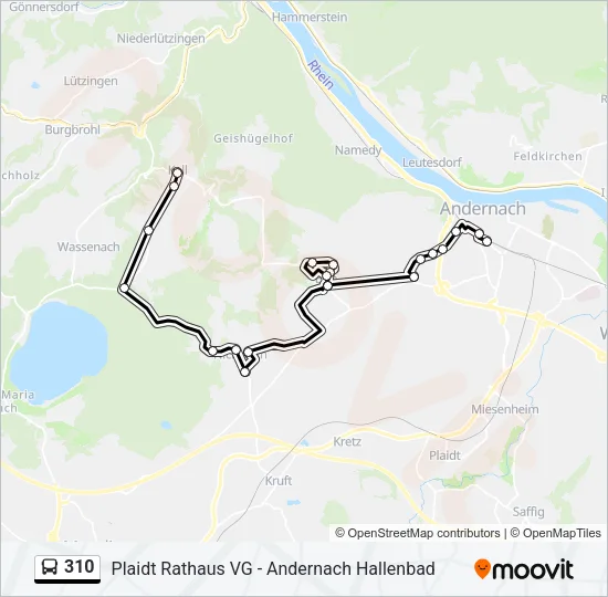 310 Bus Line Map