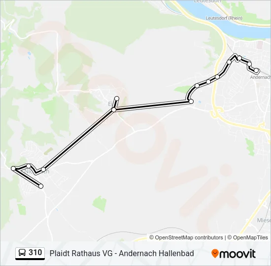 310 Bus Line Map
