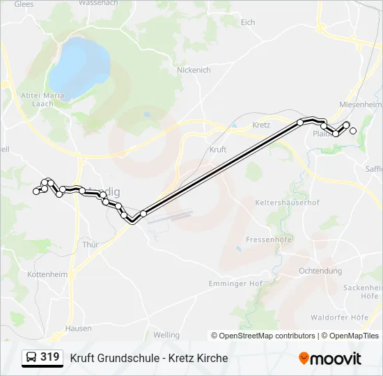 319 Bus Line Map