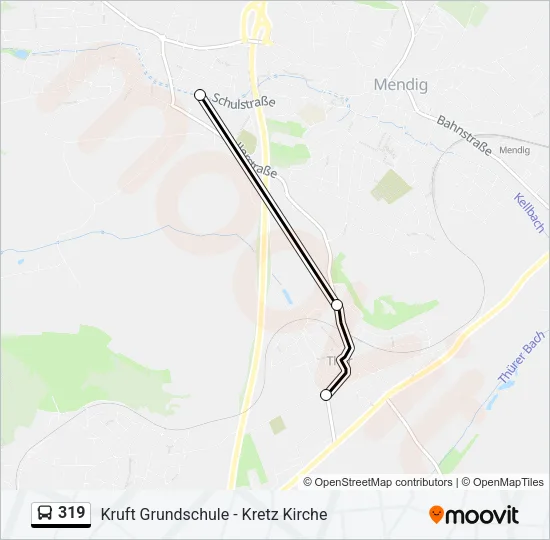 319 Bus Line Map