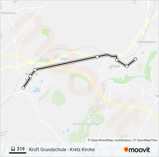 319 Bus Line Map