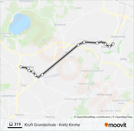 319 Bus Line Map