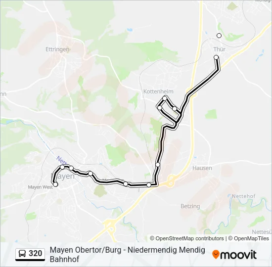 320 Bus Line Map