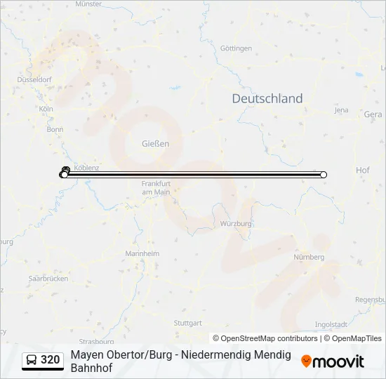 320 Bus Line Map