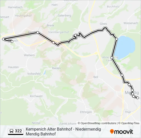 322 Bus Line Map