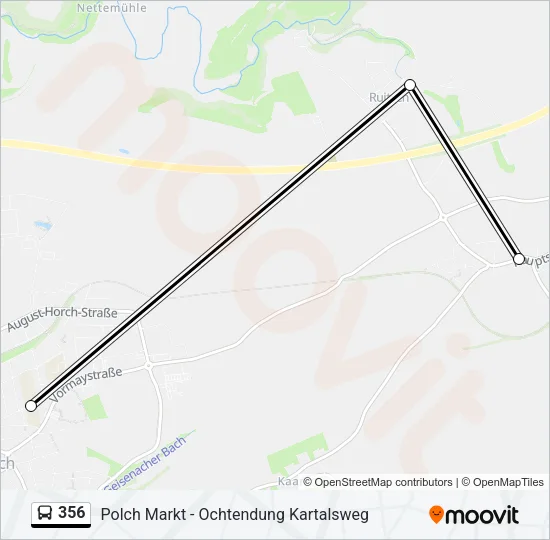 356 Bus Line Map