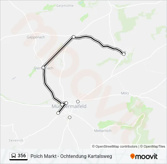 356 Bus Line Map