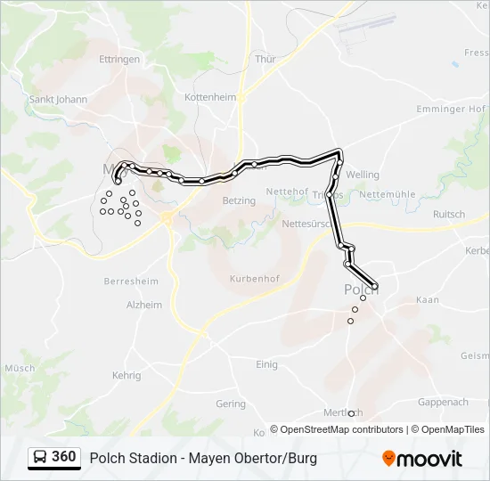 360 Bus Line Map
