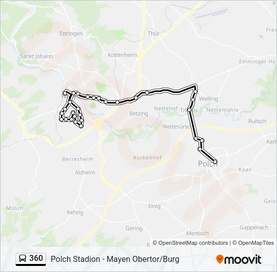 360 Bus Line Map