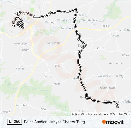 360 Bus Line Map